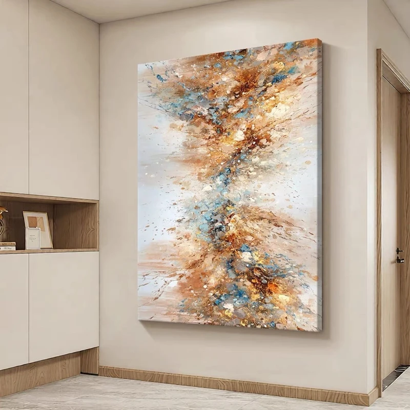 Abstract Color Send forth Rays Poster Wall Art Picture Pure Handmade Canvas Oil Painting Hanging Mural For Living Room Bedroom