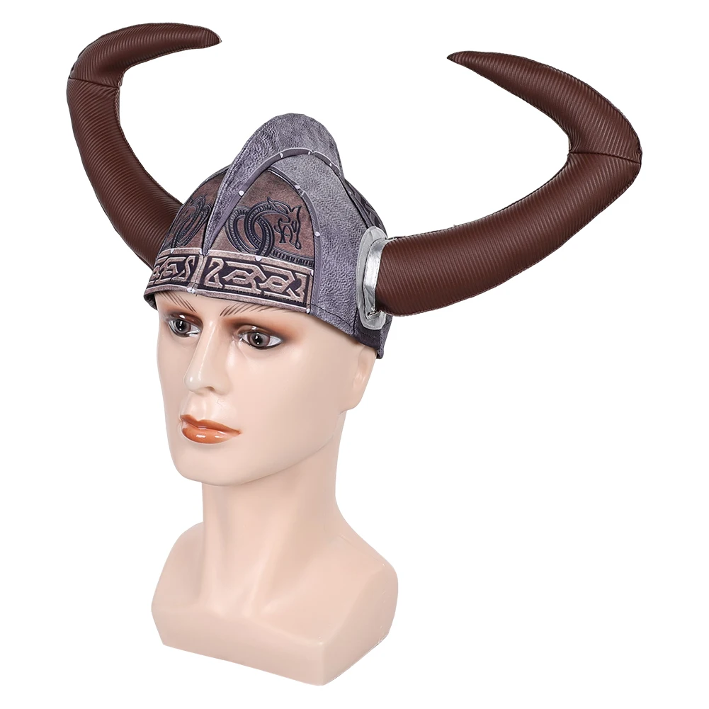 Wie Zug Drache Cosplay Schluckauf Bull Horn Hut Frauen Männer Roleplay Fantasia Prop Halloween Party Requisiten Dekor Kostüm Zubehör
