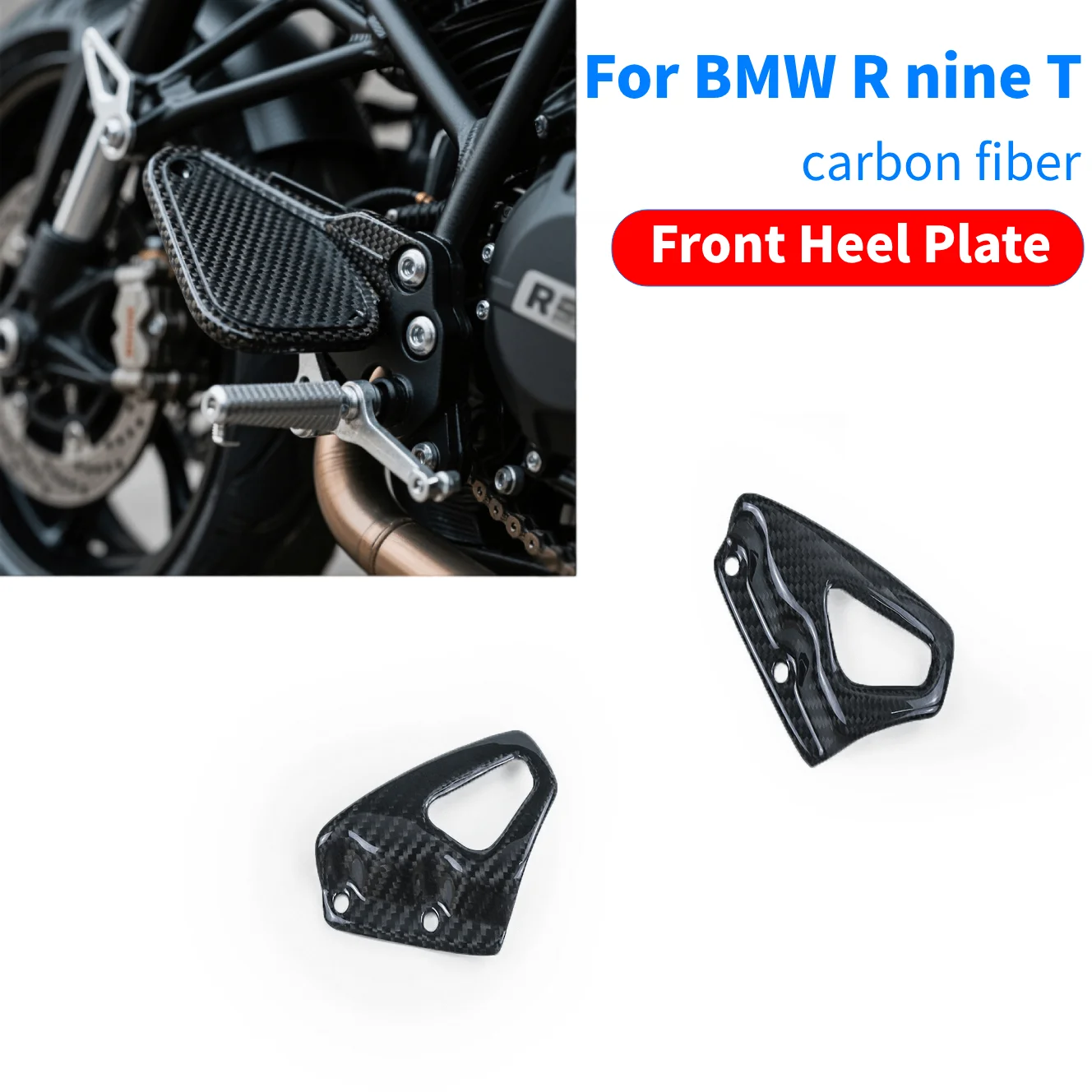 

Motorcycle Accessories Carbon Fiber Front Heel Plate for BMW/BMW R Nine T Motorcycle Modification Accessories