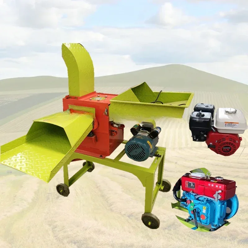 

Agriculture Mini Electric Motor Chaff Cutter Machine Hand Operated Gasoline Corn Straw Chopper Silage Hay Chaff Cutter Machine