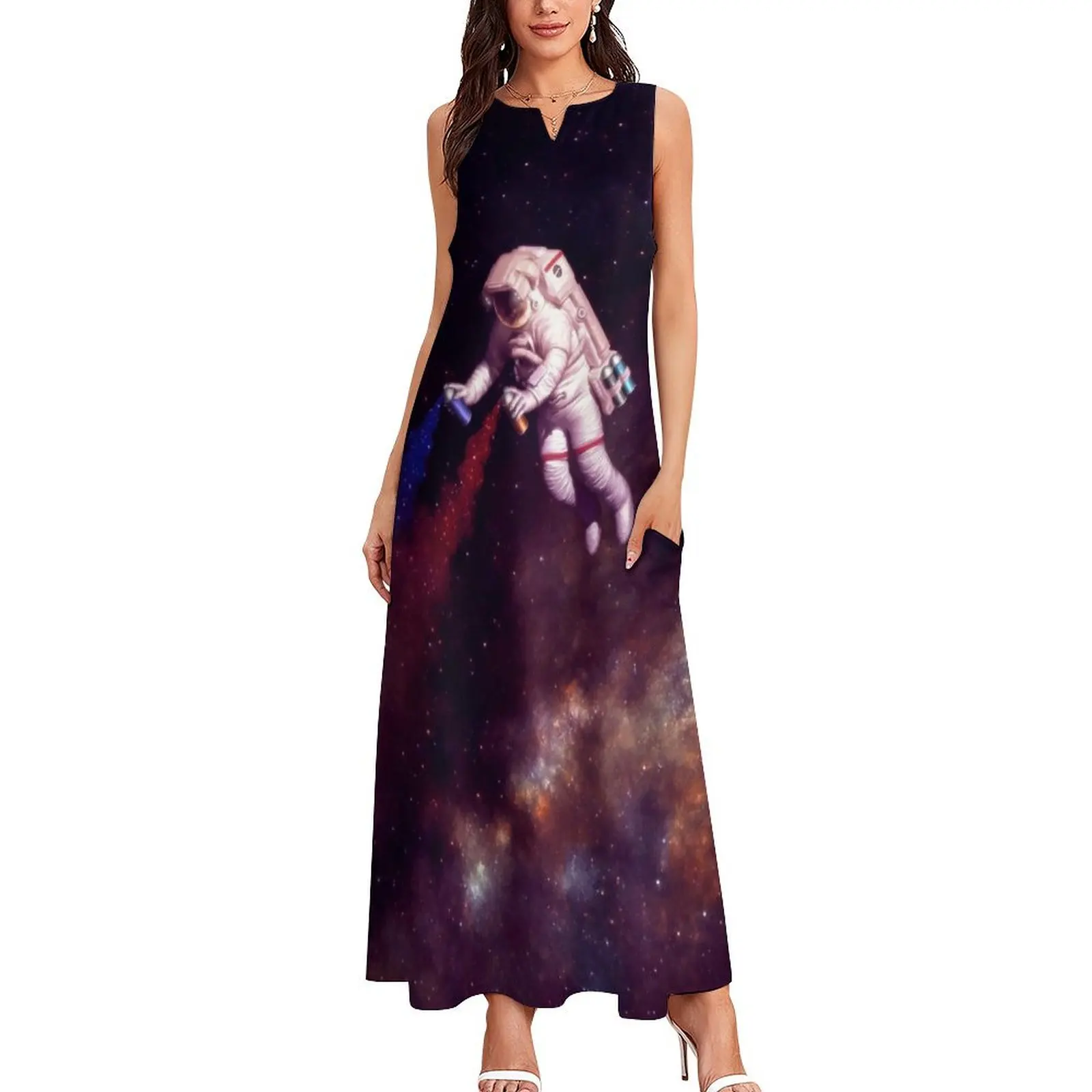 Shooting Stars - the astronaut artist Long Dress dresses ladies 2025 summer Woman dresses dress for woman dresses for woman