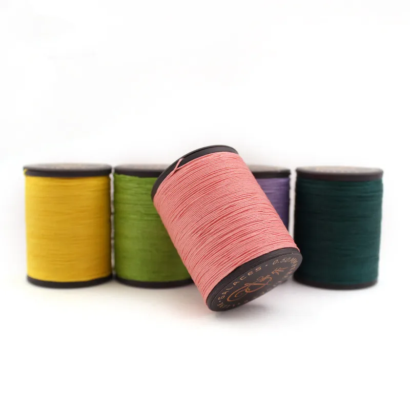 1Pcs Multicolor Craft Flax Waxed Linen Sewing Round Wax Cord String 0.45mm/0.5mm/0.55mm Dia