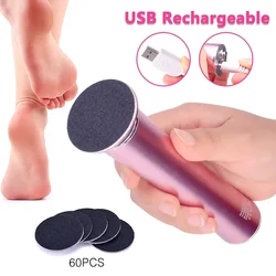 Usb recarregável sem fio arquivo de pé elétrico removedor de calo de cutícula máquina ferramentas de pedicure ferramenta de cuidados do calcanhar do pé com lixa