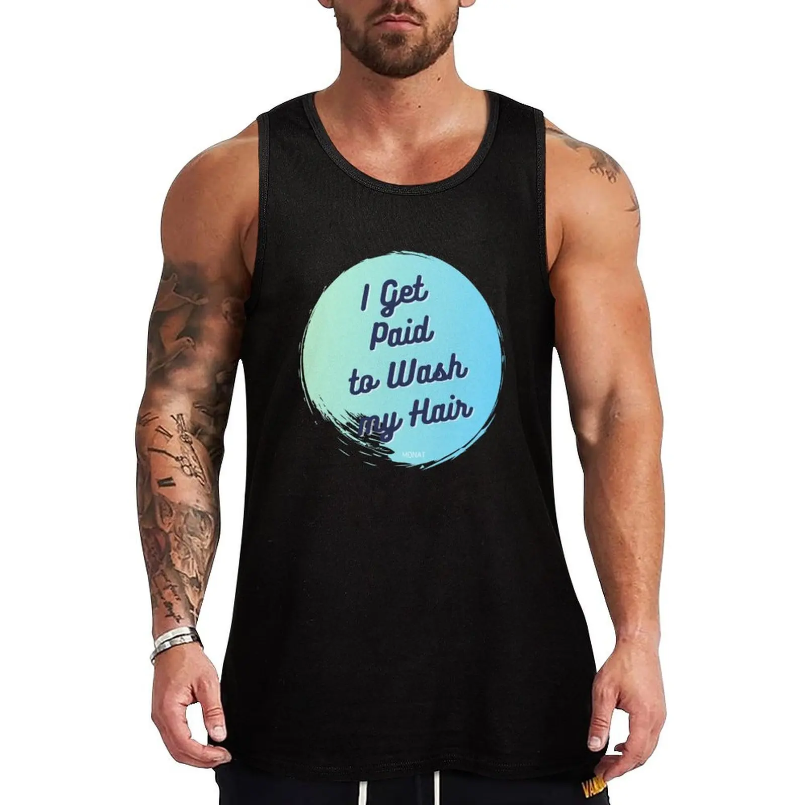 I Get Paid to Wash My Hair Tank Top fitness T-shirt male bodybuilding men summer clothes for men