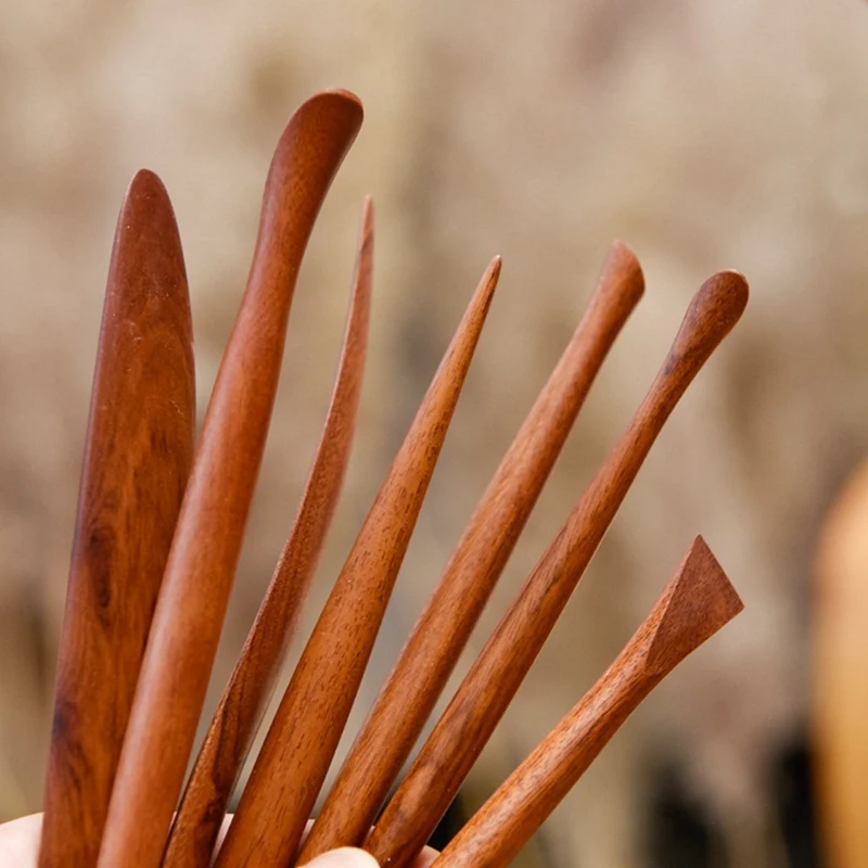 ABNO-Juego de herramientas de arcilla de cerámica hechas a mano-herramientas de tallado de arcilla de madera, tallado fino, lodos de colores para artes y manualidades