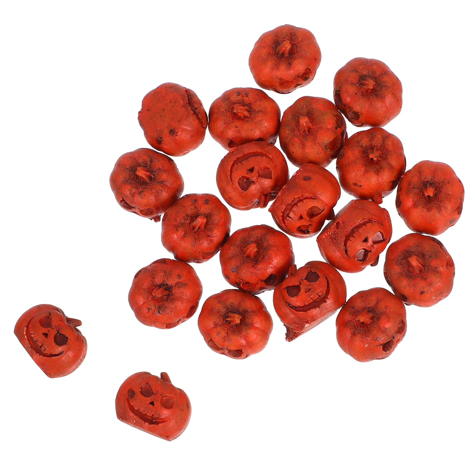 

20 Pcs Halloween Pumpkin Statue Miniatures Pumpkins Fake Decor Artificial Dollhouse Small Fall Harvest Crafts