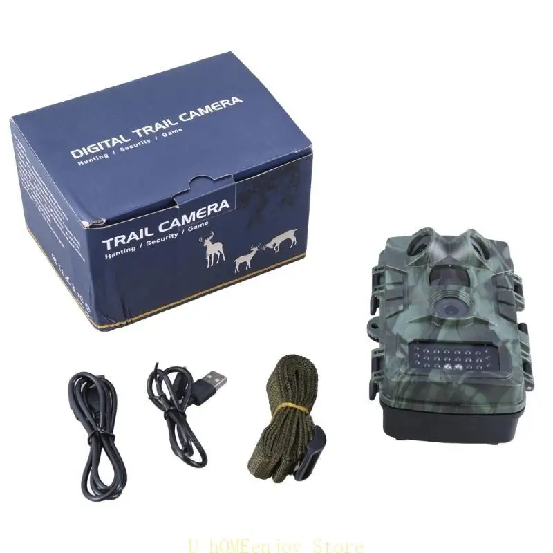 

B0KF Video Camera 2000W 20MP 1080p Trail Farm Home Security 0.3s Trigger for Time Wildlife Photo Trap