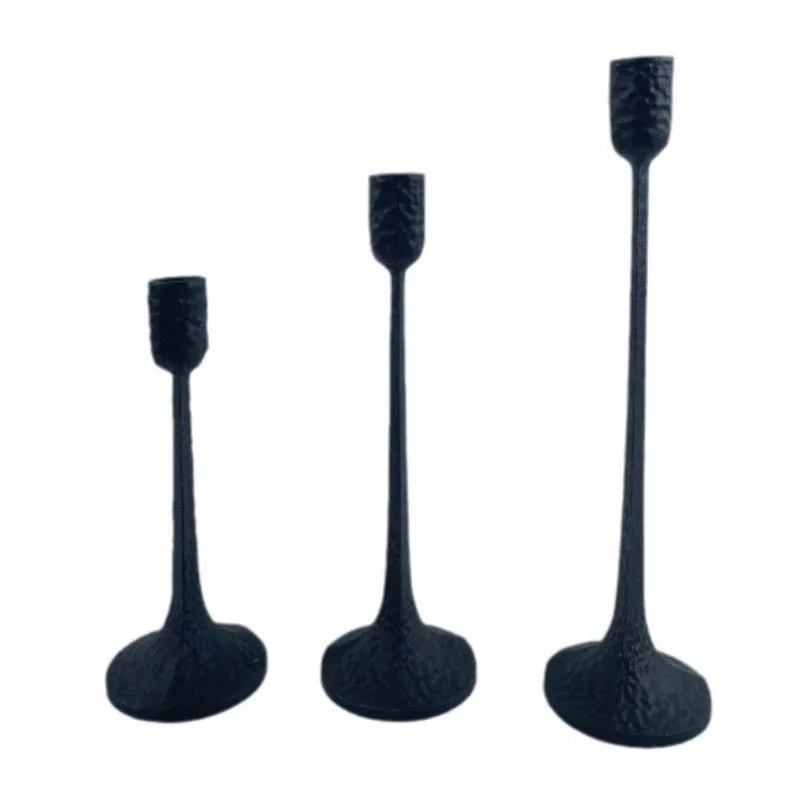 

Modern minimalist creative black metal candlestick restaurant hotel