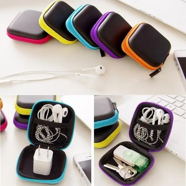 Earphone Holder Case Storage Carrying Hard Bag Box Case for Earphone for Wireless Earbuds Bluetooth Headset Cable Organizer