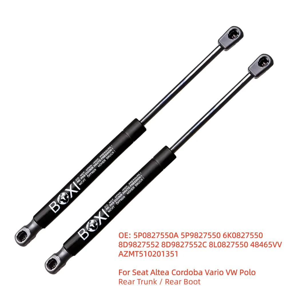 BOXI 2 Piezas Amortiguador Trasero de Gas para Maletero, Soporte de Elevación para Seat Altea, Cordoba, Vario, VW Polo 6KV51997 - 2002 6K0827550