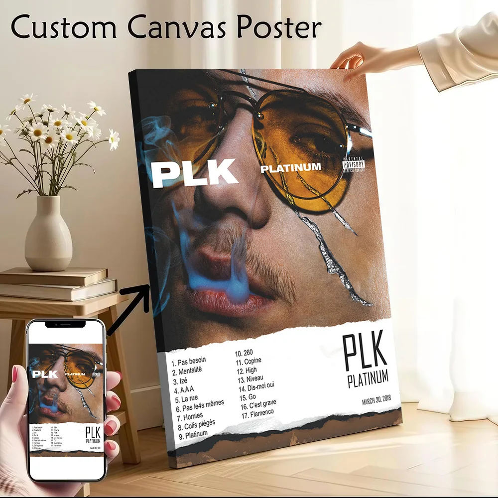 PLK Platinum Album Cover Poster Canvas Wall Art Custom Photo Print Modern Painting for Fans Living Room Decorations Bedroom Arts
