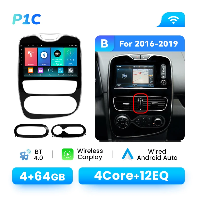 10,1-inch Android 14-autoradio voor Renault Clio 4 2012-2019 | Draadloze CarPlay GPS DSP AI Voice RDS Plug en Play Multimedia