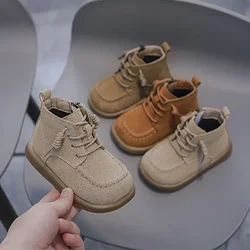 Stivali casual per bambini stile retrò Autunno Inverno Neonate Ragazzi Scarpe Suola morbida Scarpe per bambini antiscivolo Stivali per bambini all'aperto