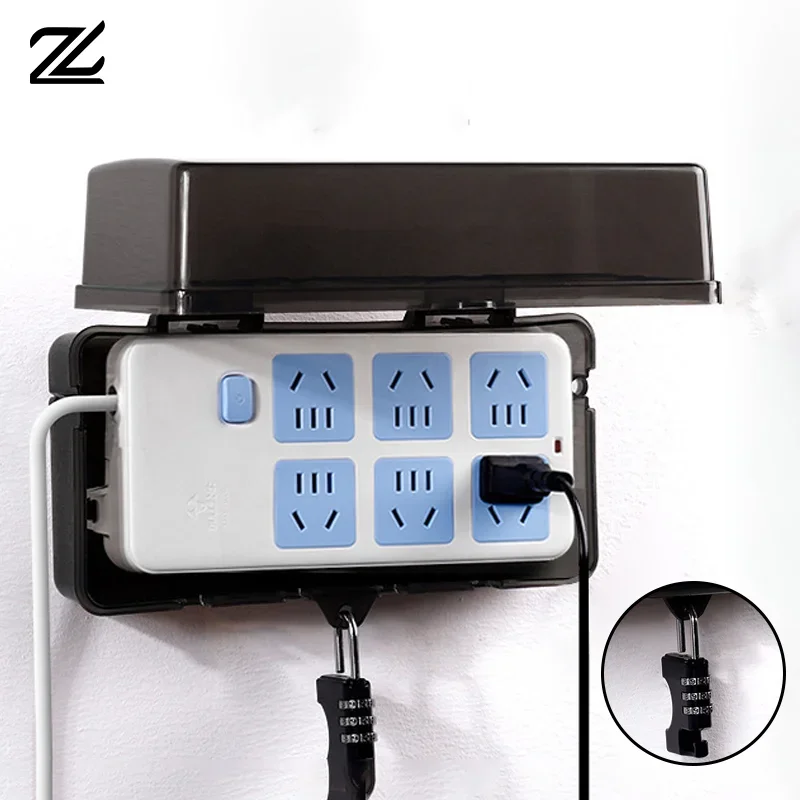 6 Outlets Outdoor Electrical Boxes Waterproof Cable Management Box Rain-Proof Weather Proof Plug Box For Wiring Board