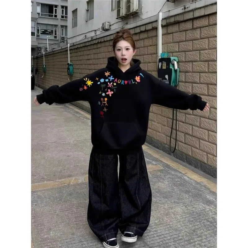 

Мужская толстовка с капюшоном, приталенная, с американским принтом, в стиле High Street, осенне-зимняя, больших размеров, дизайн 300 Pou Design Sensation