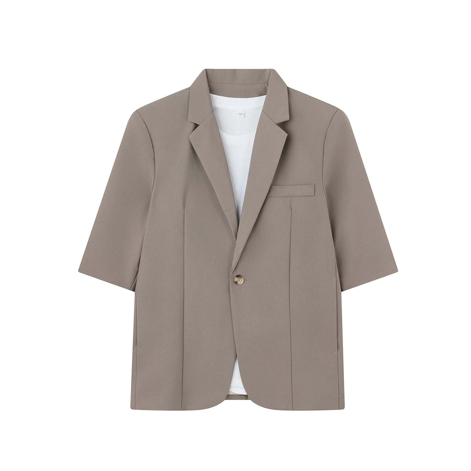 

High-quality men's fashionable and stylish multi-purpose trend-oriented plain-colored mid-length suit single-breasted jacket