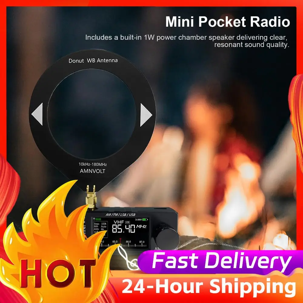 

Портативное радио AMNVOLT V4 ATS MINI SI4732 с полнодиапазонным DSP-приемником, усилителем для наушников, AM/FM, LSB, USB и карманным радиоприемником.