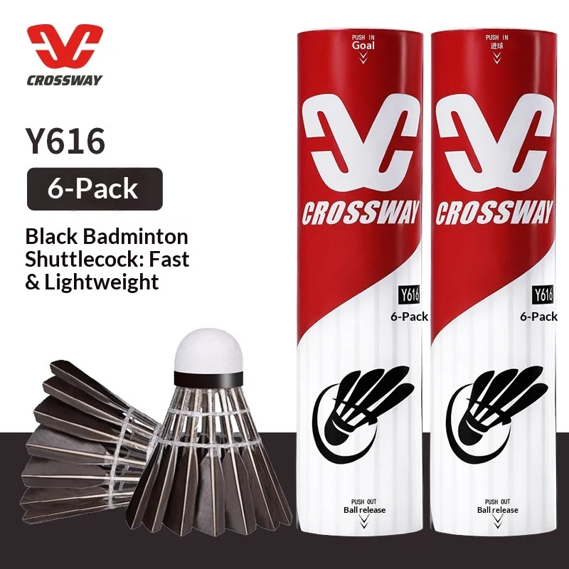 

Воланы для бадминтона из гусиных перьев, тренировочные, стабильные, 3/6 штук, 6 упаковок, черные, оптом