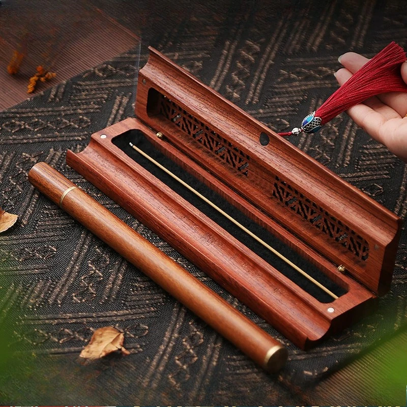 

Деревянные подставки для благовоний для дома, портативные, для помещений, устойчивые к высоким температурам, без деформации, с резьбой в виде лотоса, с эффектом полого узорца