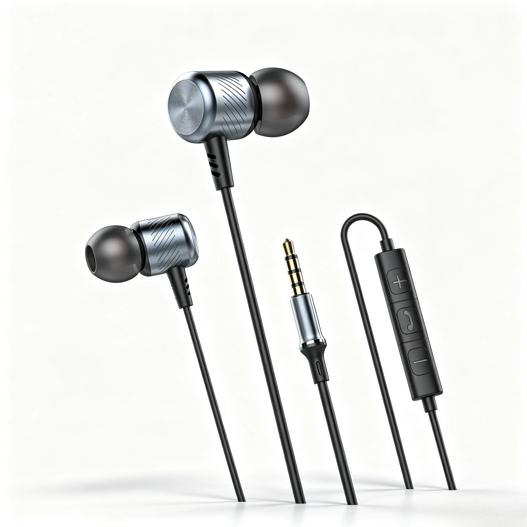 Dual‑Port Wired In‑Ear Headphones USB‑C 3.5mm Connection Dolby Stereo Sound Earbuds with Built‑In Mic for Music Media Use