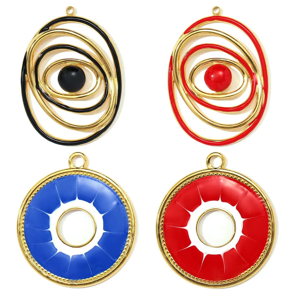 

3Pcs/Lot Stainless Steel Round Charms Big Size Pendants For DIY Making Necklace Earrings Jewelry Accessory Wholesale