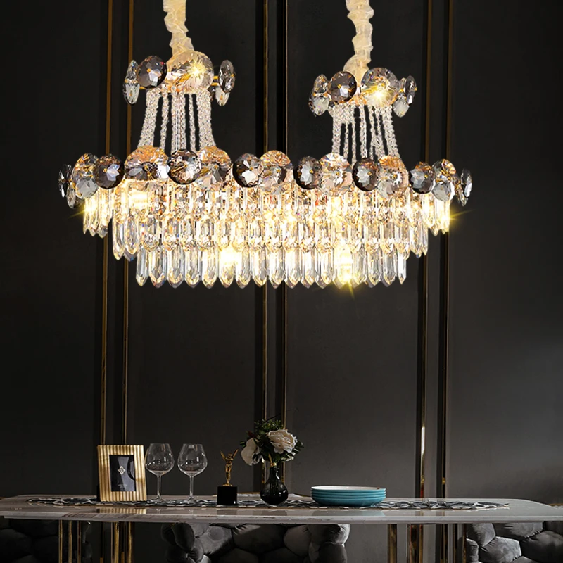 

2026 for Nordic Dining Room Ceiling Lamp Luxury Crystal Chandelier Acrylic Modern for Living Room Bedroom Hotel Pendant Light