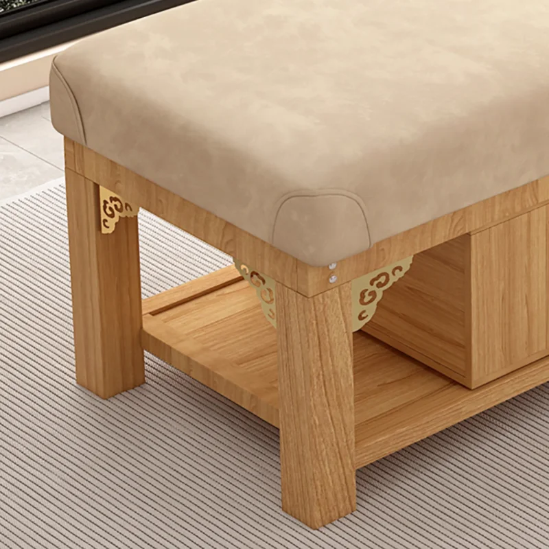 Cama de massagem rústica minimalista, armazenamento de ajuste, cama de cílios clássica moderna com recorte de peito, móveis de salão adulto camilla masaje