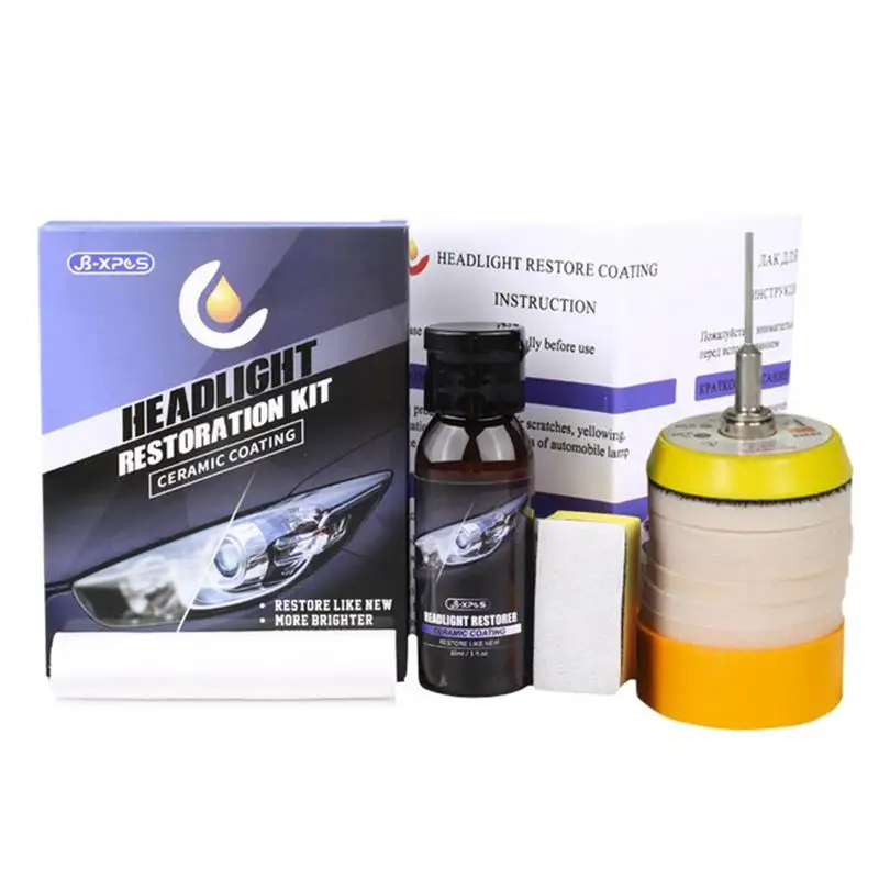 

Car Headlight Restorer Polishing Agent Scratch Remover Repair Fluid Headlight Restoration And Renewal Polish Liquid Kit