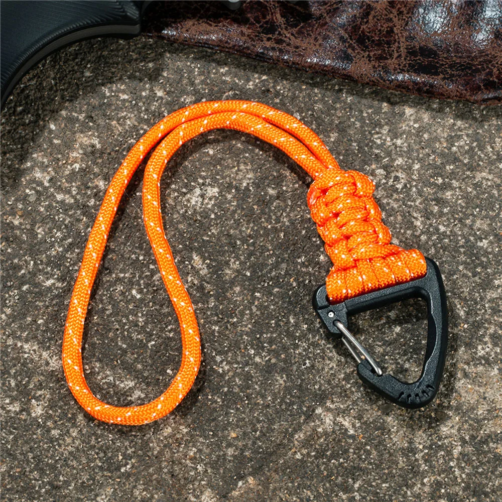

Survival Backpack Triangle Buckle Camping Hiking Outdoor Tools Lanyard Paracord Keychain Key Ring
