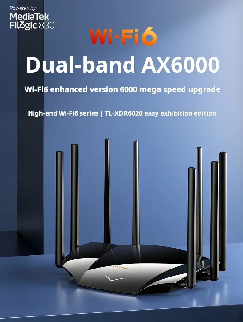 TP-LINK AX6000 Easy Edition Home Wireless Router Dual Frequency Gigabit XDR6020 Universal WIFI6 5G Compatible