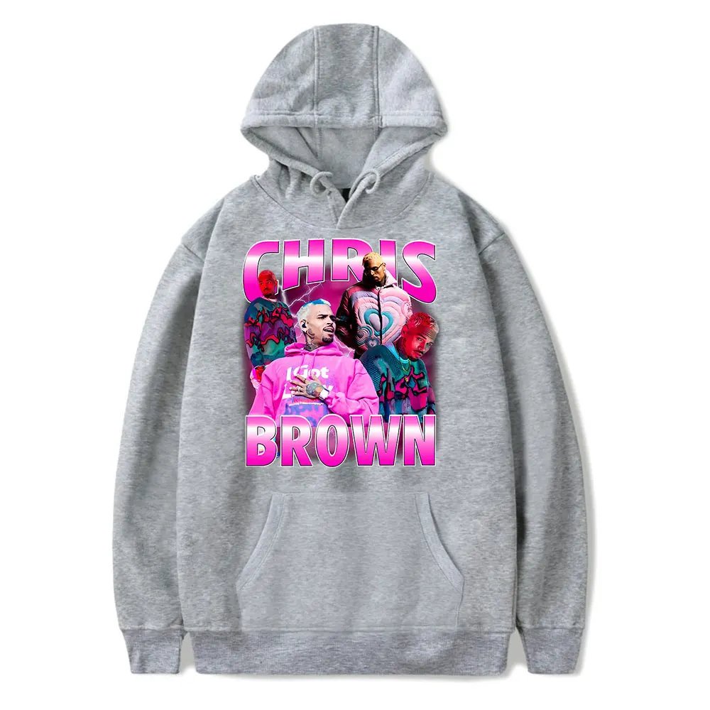 rapper Chris Brown the 1111 tour  hooded drawstring pocket sweatshirt men/women trendy Pullovers