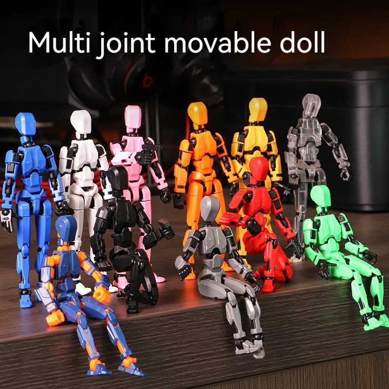 2024 Lucky Doll 13 Joint Movable 3d Printing Doll Toy 3. Generation Dummy Doll Diy Full Body Decompression Tool Self Assembling