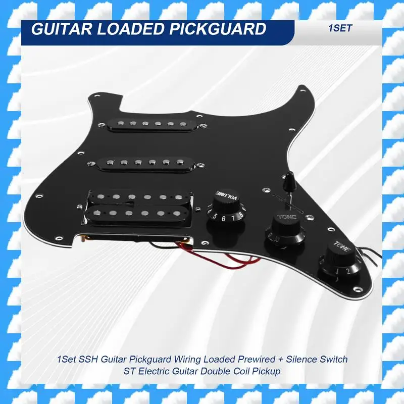 

ONGE Silence Switch Equipped SSH Guitar Pickguard And Wiring Setup For ST Electric Guitar Double Coil Pickup