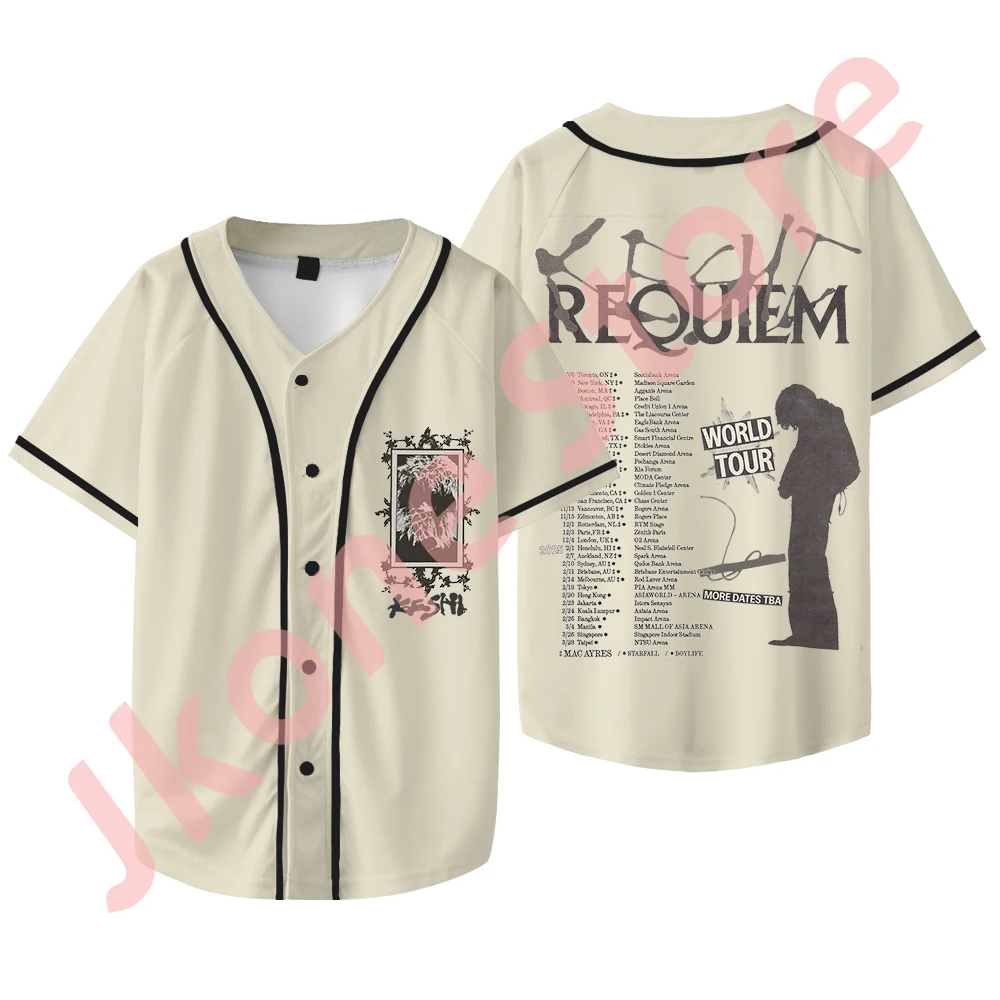 

Keshi Requiem World Tour Merch Baseball Jacket Tee Cosplay Women Men Fashion HipHop Short Sleeve T-Shirts