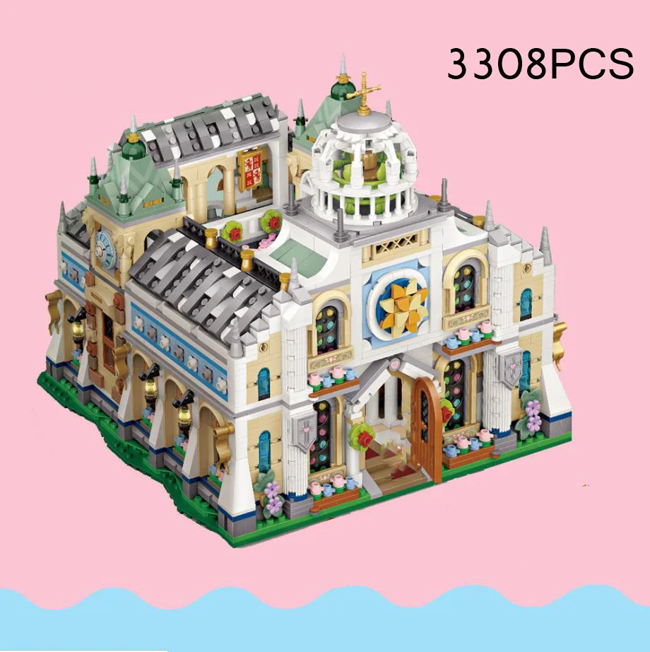 

Creative Mini Block House Building Brick Wedding Church Toys City Street View Pastor Groom And Bride Figures For Kids Gifts