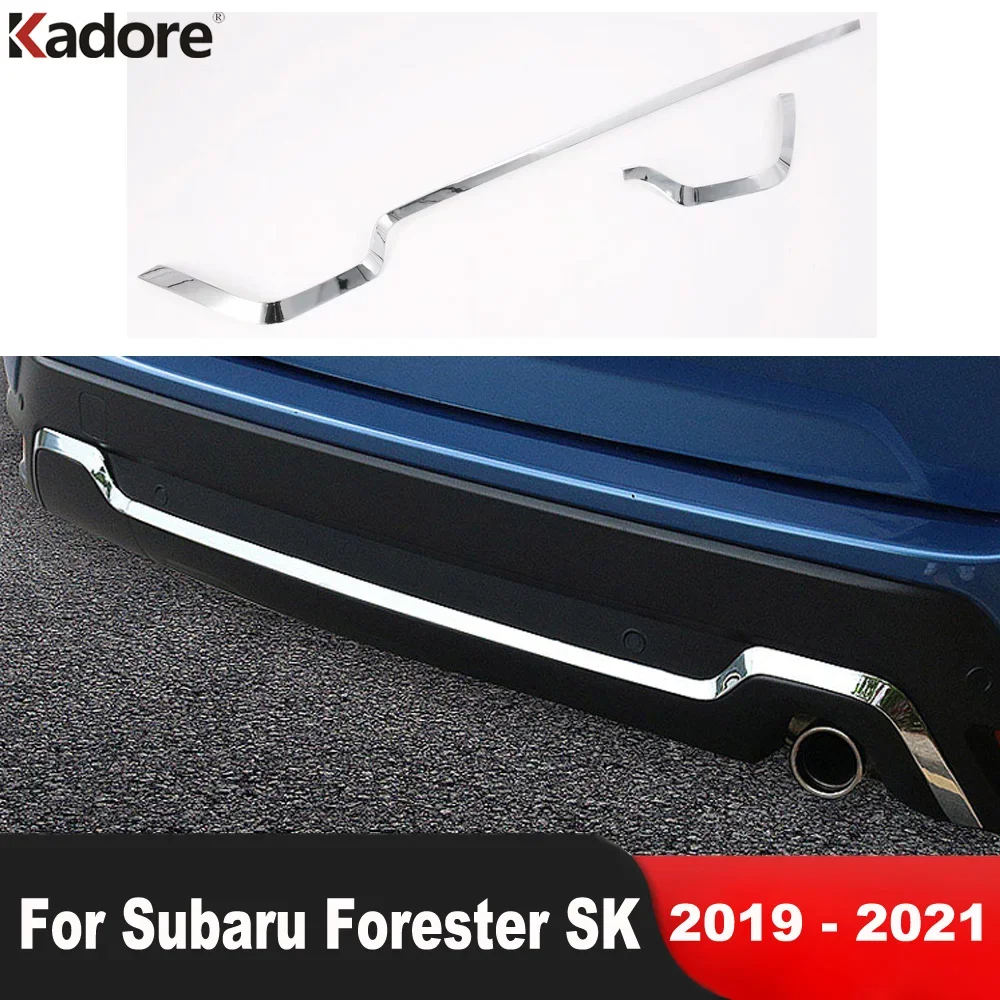 

Накладка на задний нижний бампер для Subaru Forester SK 2019 2020 2021, хромированные автомобильные задние бамперы, литье, декоративная полоса, аксессуары