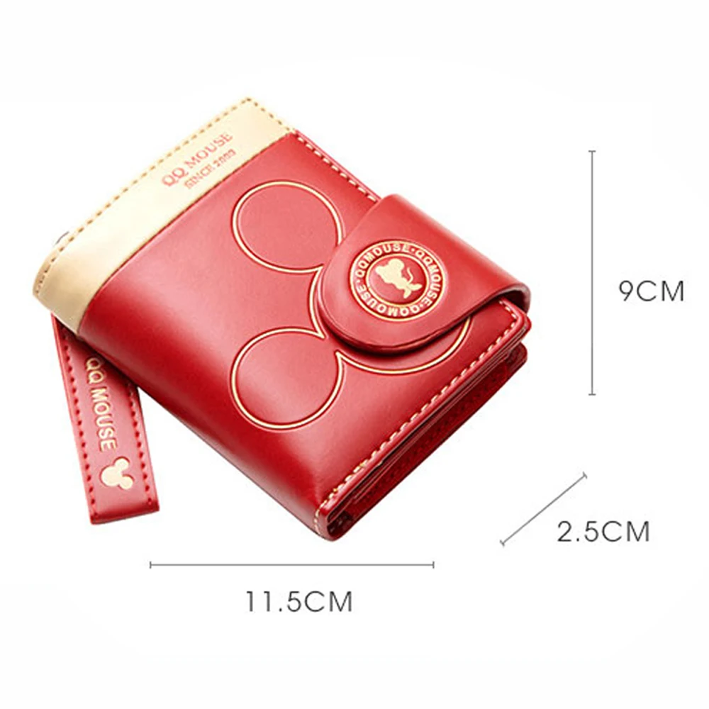 Women small wallet cartoon mickey cute coin purse 2023 hasp card holder womens wallets purses female Short wallet famous brand