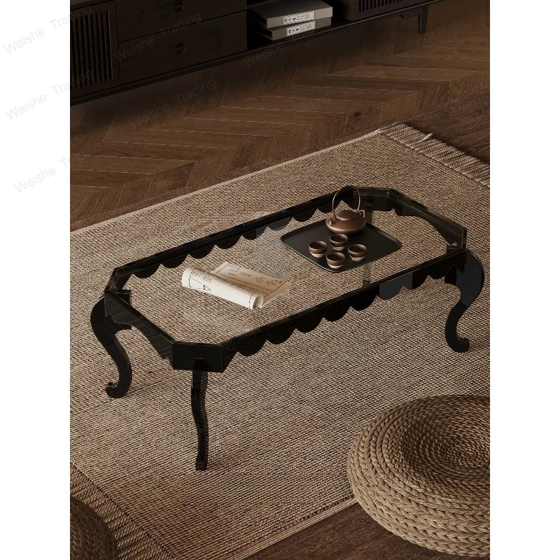 

Living room household small apartment medium and ancient style tea table dining dual-purpose
