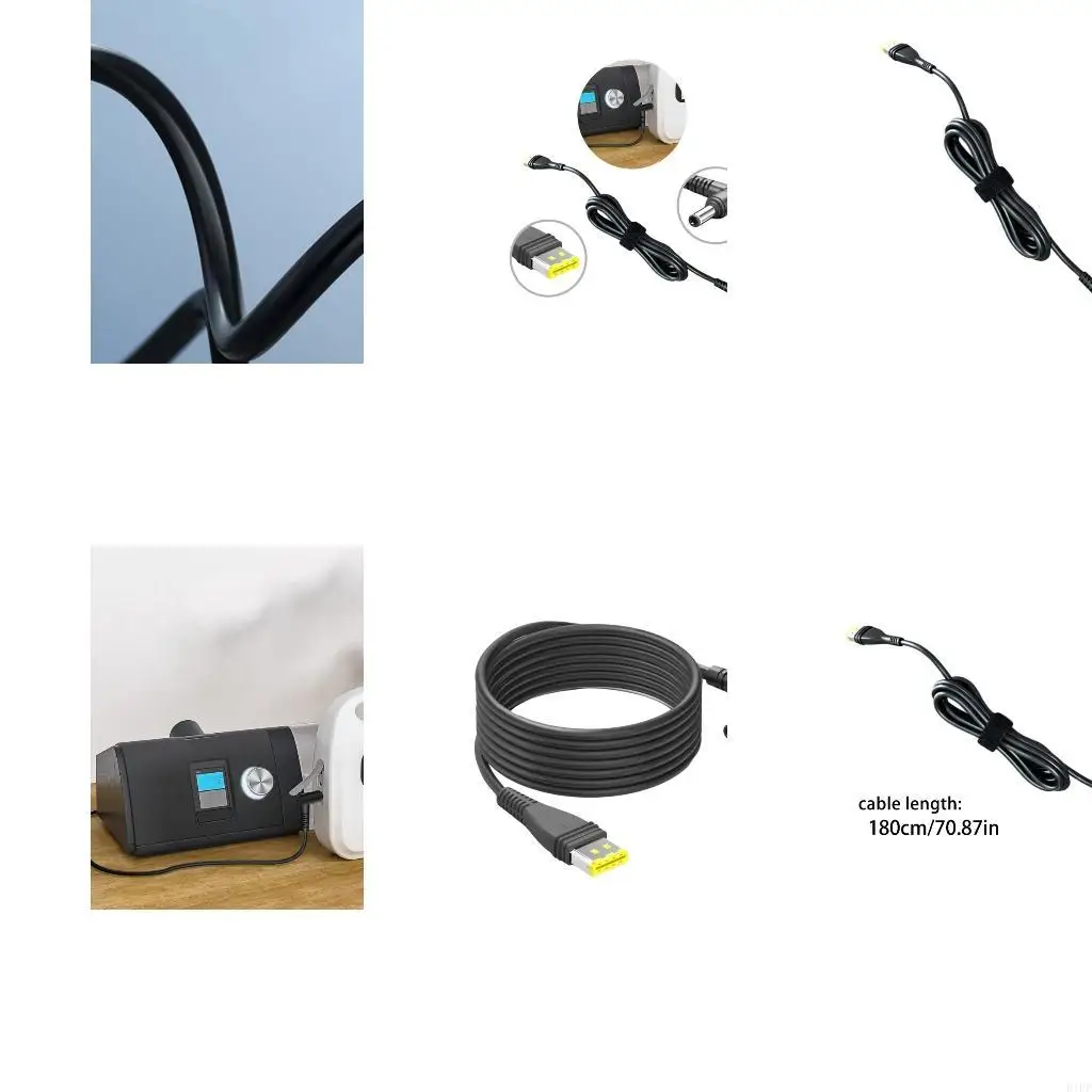 E1PF Travel Use 24V Power Cable for Ventilator Sleep Equipment Storage Use