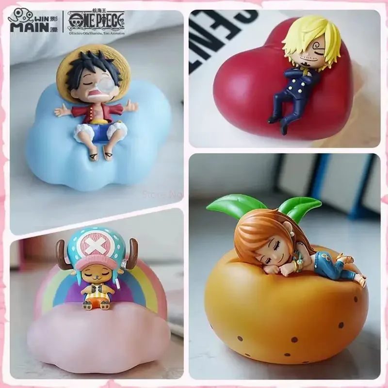 Anime One Piece Box Night Light Luffy Zoro Nami Sanji Chopper Figures Sweet Dream Series Led Ornament Toys Kids Gift