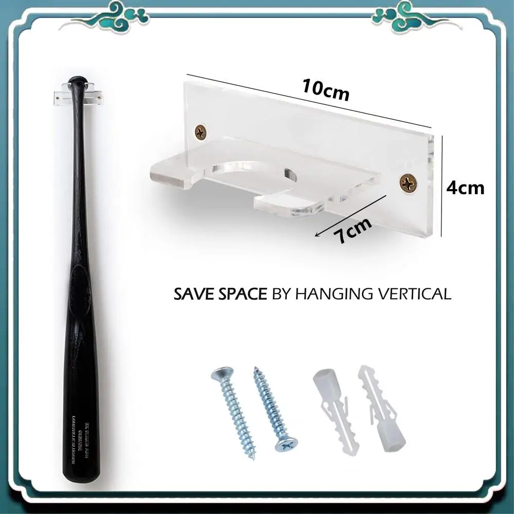 

Reliable 2Pack Baseball Bat Holder For Vertical Display Acrylic Bat Hanger Wall Mount T Baseball Or Softball Bat Bat Rack