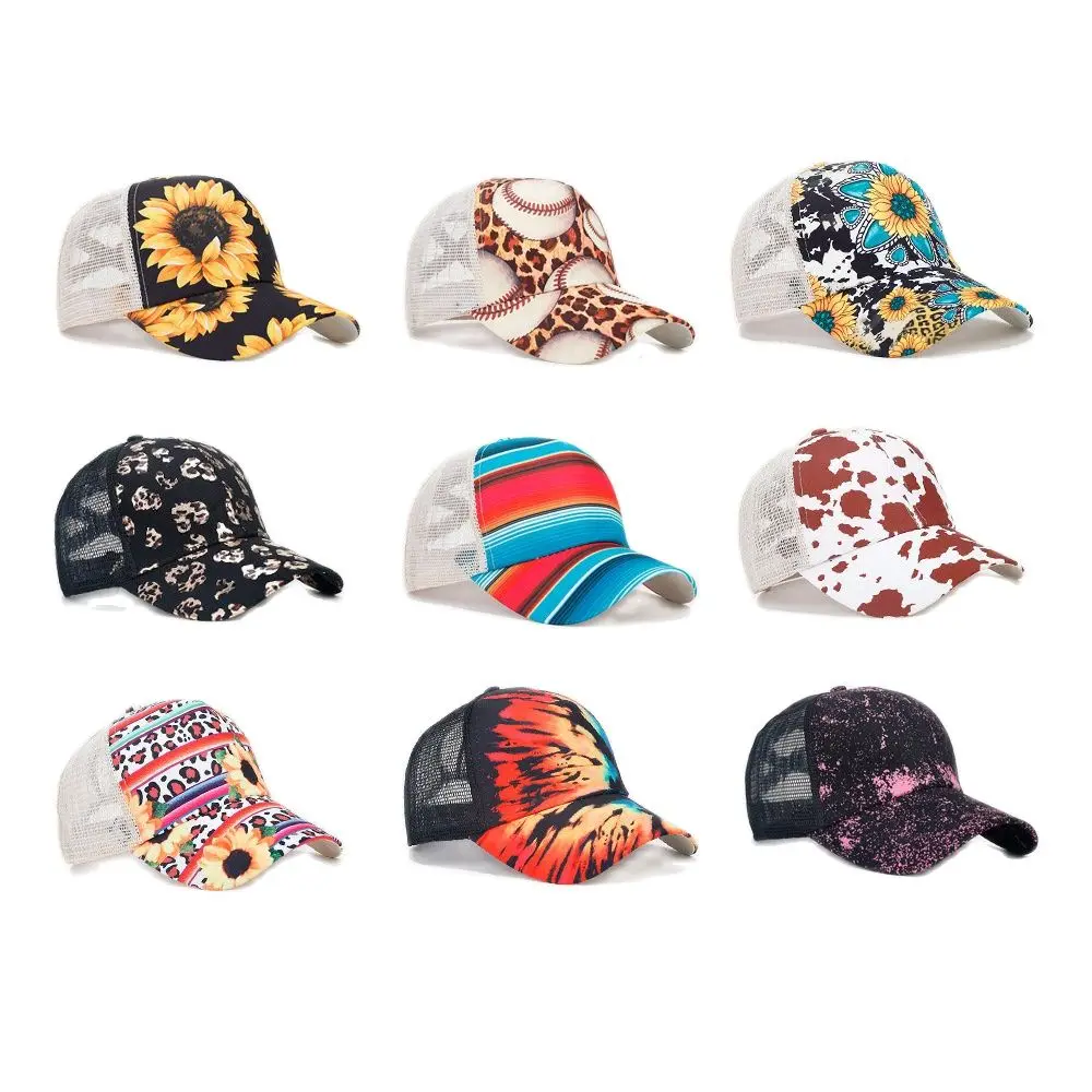 2023 Summer Cotton Print Casquette Baseball Cap Adjustable Breathable Mesh Outdoor Snapback Hats for Men and Women 191