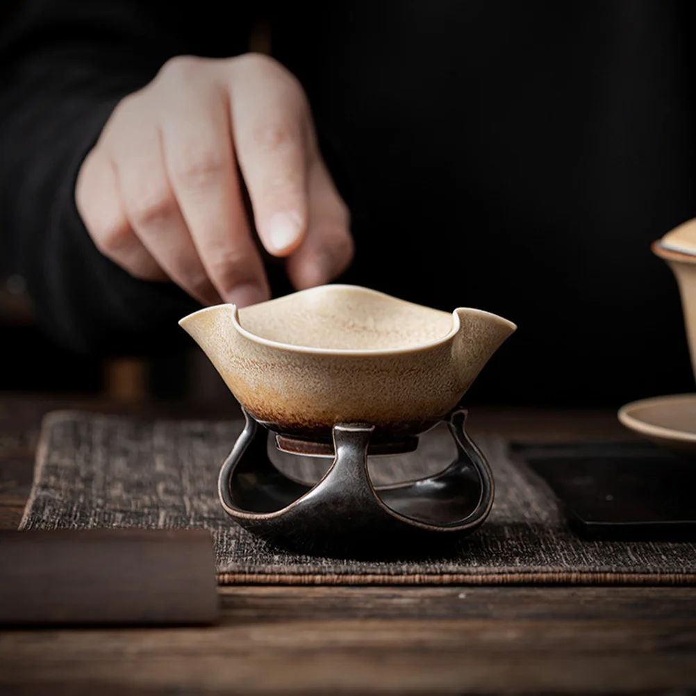 

1Set Heat-Resistant Ceramic Tea Filter Vintage Style Long Service Time Effective Residue Removal Home Tea Tool