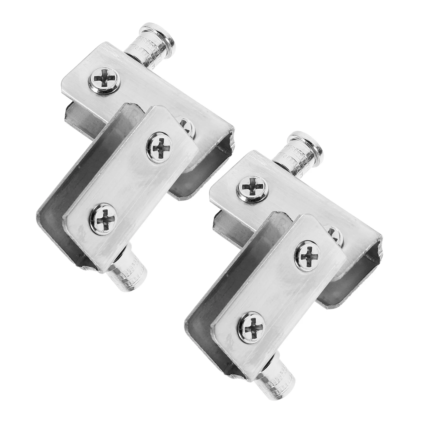 4 قطعة مفصل باب زجاجي من الفولاذ المقاوم للصدأ متين وسهل التركيب للاستحمام والحمام بدون إطار معدني هادئ يدوم طويلاً