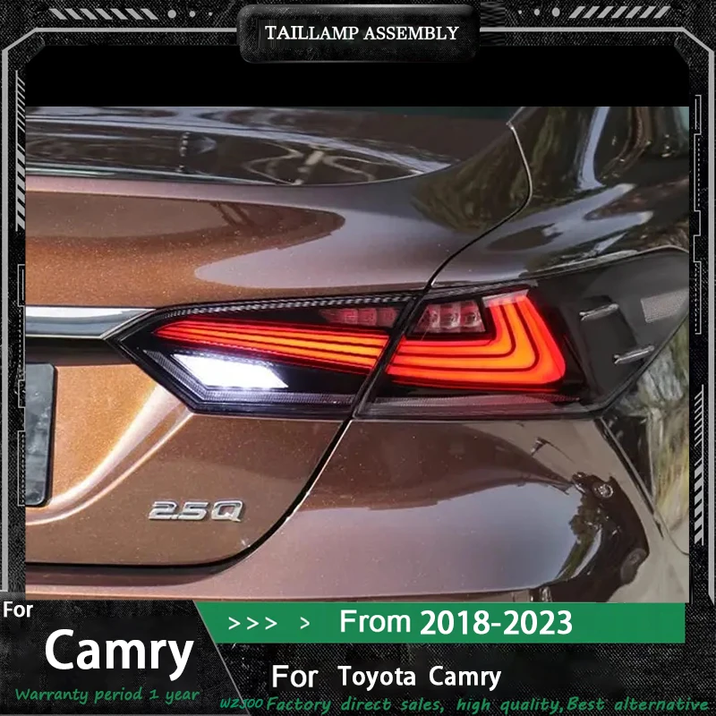 LED Taillights Assembly for Toyota Camry 2018 2019 2020 2021 2022 2023 Rear Lamps Start-Up Animation Sequential Turn Light