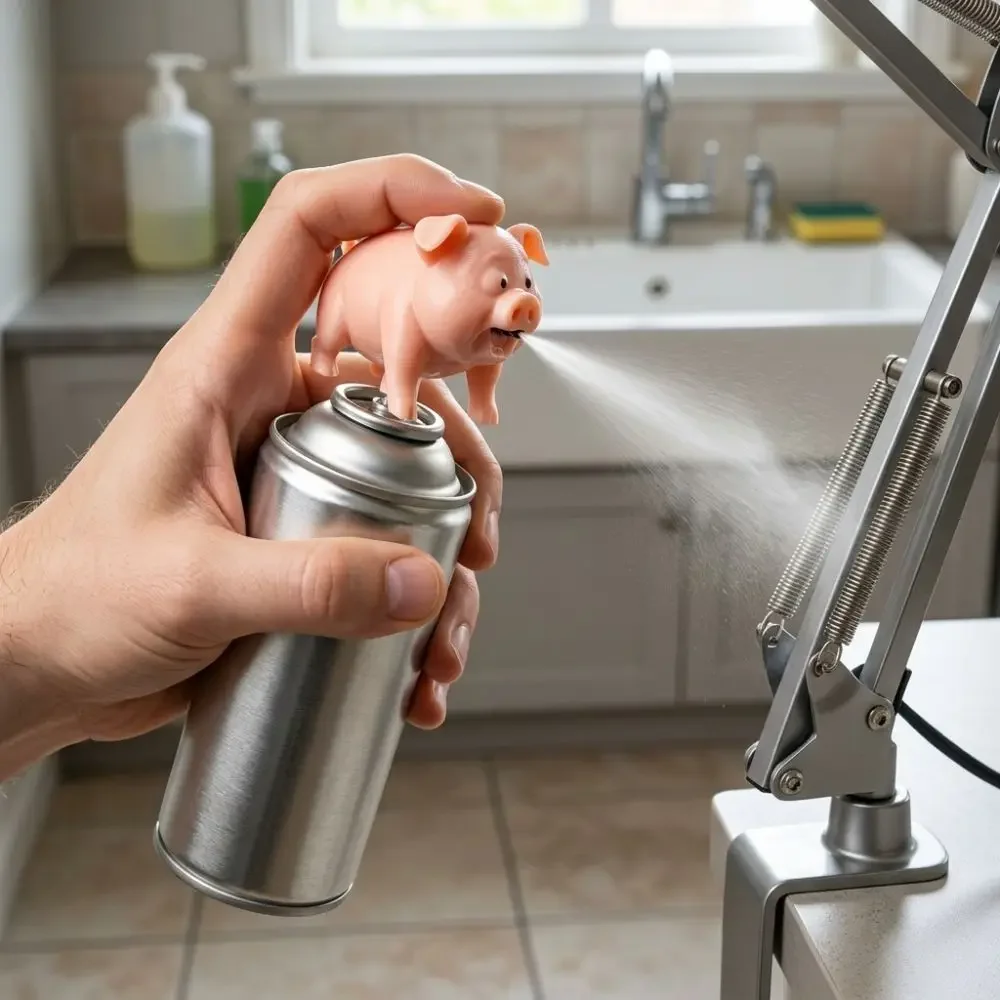 3D-gedruckter Sprühdüsenaufsatz, lustiger Prank-Sprüher in Form eines niedlichen Schweins, kompatibel mit mehreren gängigen Aerosolventilen – Detail 11