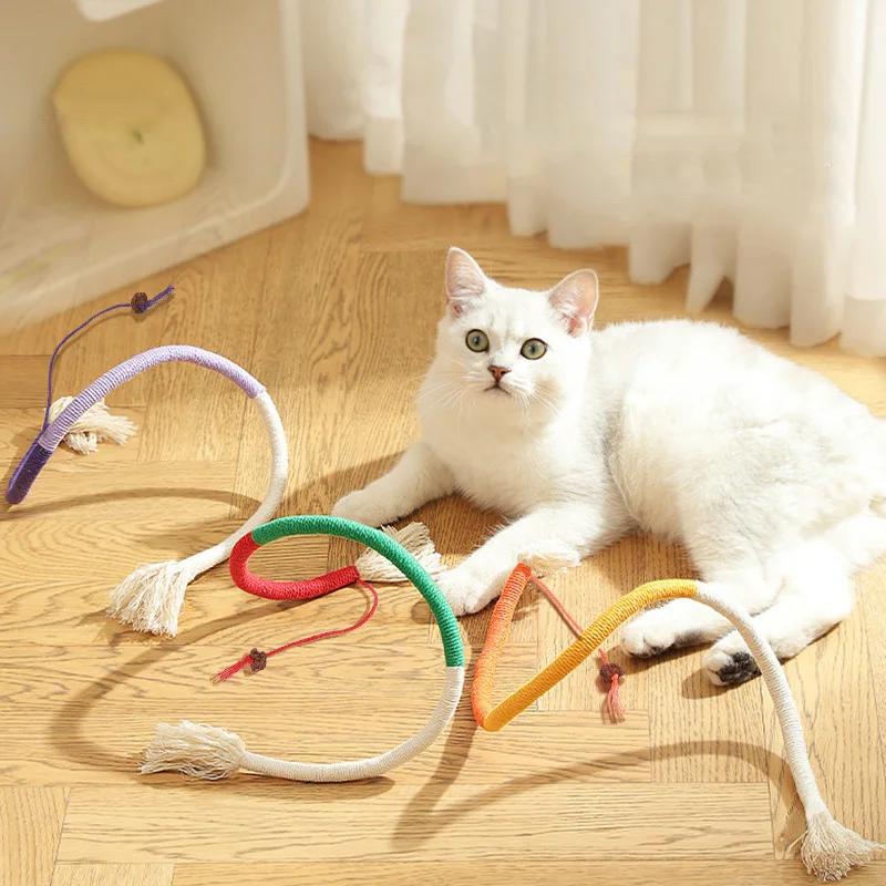 Cat Galch Removing Fishing Rope Toy Teach Removing Play Rope 3P Set