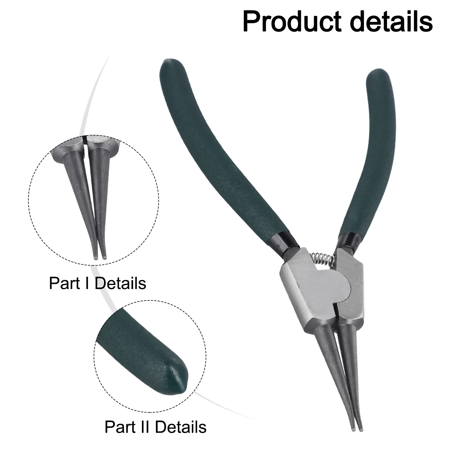 For Professional Use Circlip Pliers Circlip Tool Color Green High-carbon Steel Soft Grips Effective Rust Prevention