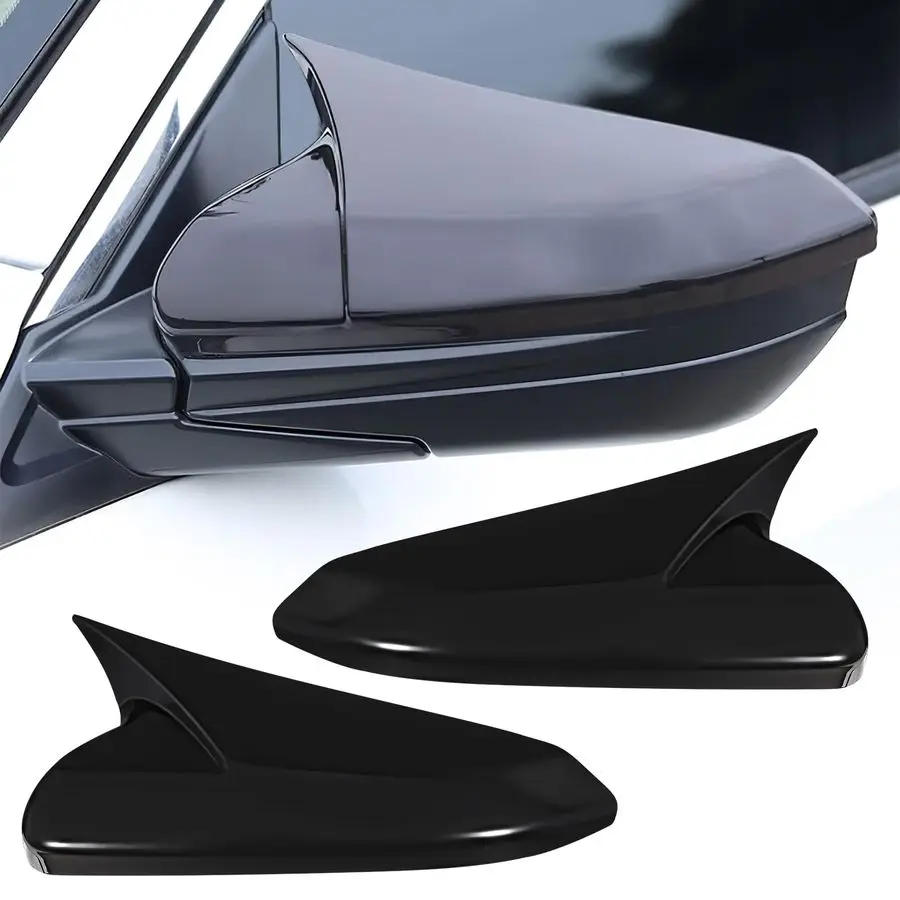 

Глянцевые черные накладки на боковые зеркала, чехлы на зеркала заднего вида, совместимые с Honda Civic 10-го поколения 2016 2017 2018 2019 2020 20212 P