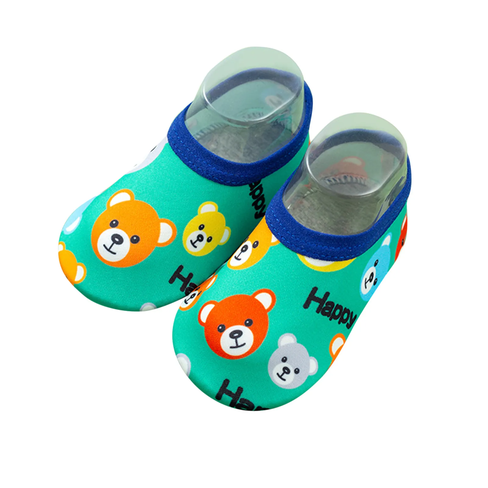 Chaussettes coordonnantes pour enfants, imprimées, pieds nus, chaussures pour bébés, respirantes, dessin animé animal, sol, garçons et filles de 14